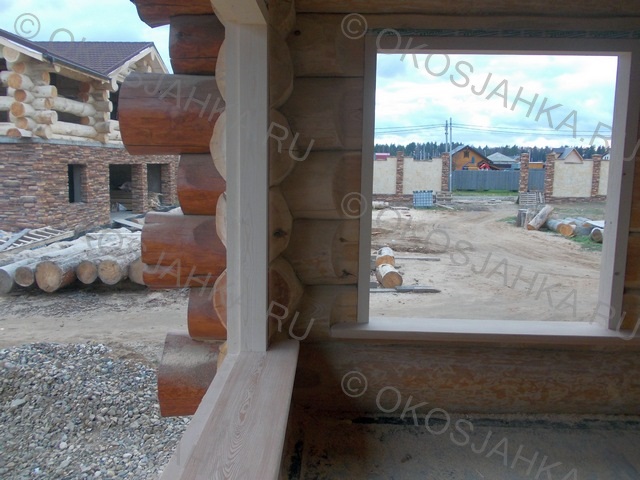 Окосячка окон в деревянном доме