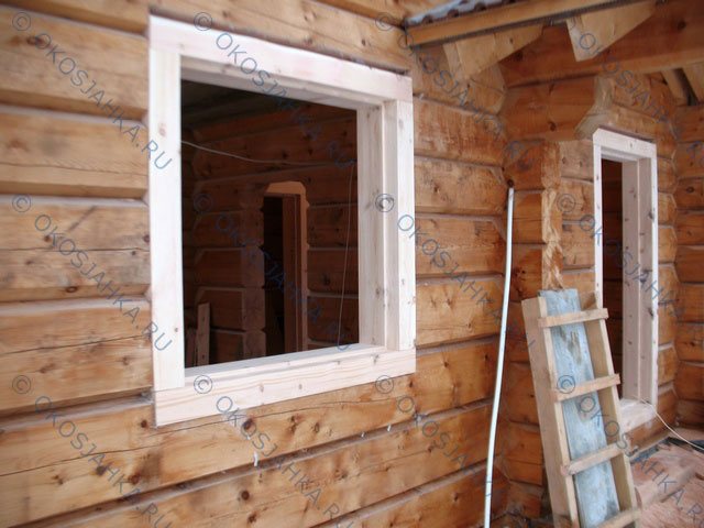 Окна для деревянного дома с обсадой